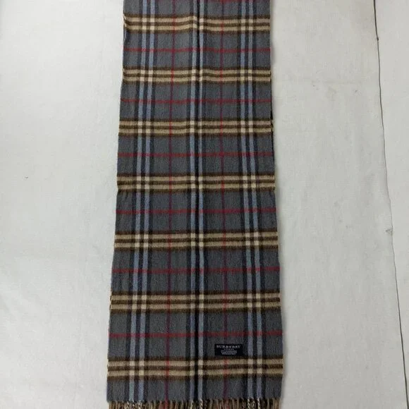 Burberry Cashmere Check Scarf Blue | Unisex | Premium Feel | Limited Time - Picture 3 of 6